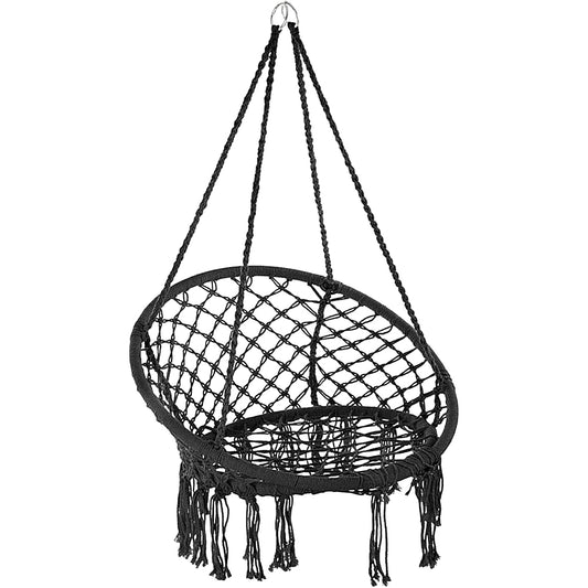 Iropro Hammock Swing Chair Hanging Chair, Hanging Cotton Rope Macrame Chairs, Comfortable Sturdy Hanging Chairs