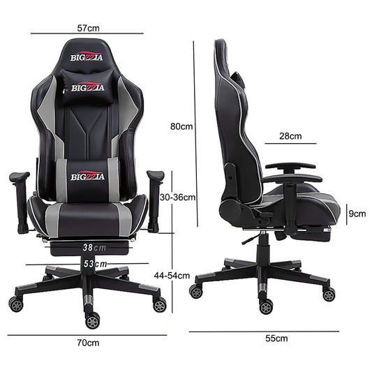 Bigzzia Gaming Chair - Ergonomic Office Chair (with footrest)