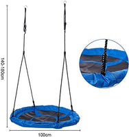 Dripex Nest Swing Children's Swing Tree Swing Seat Round swing for Outdoor Backyard Garden, Oxford, Blue, Up to 150 kg, 100 CM
