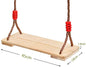 Dripex Wooden Swing Seat With Durable Adjustable Nylon Rope Garden Games Traditional Pine Wood Tree Swing for Adults & Kids Indoor Outdoor