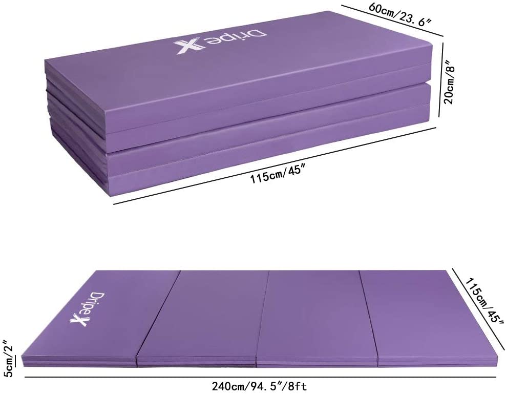 Dripex Folding Gymnastics Exercise Mat - 8FT