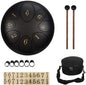Dripex Steel Tongue Drum 8 Notes 8 Inch Percussion Instrument Handpan Ethereal Drum with with Bag, Music Book, Mallets, Finger Picks