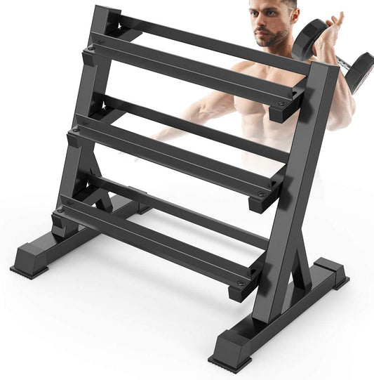 Dripex 3 Tier Heavy Duty Dumbbell Rack for Home Gym Weight Rack Dumbbell Storage Stand Holder