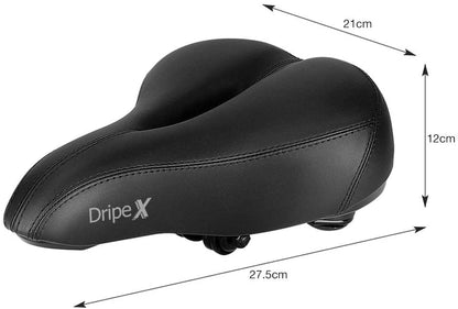 Dripex Gel Bike Seat Bicycle Saddle - Comfort Cycle Saddle Wide Cushion Pad Waterproof for Women Men - Fits MTB Mountain Bike/Road Bike/Spinning Exercise Bikes.