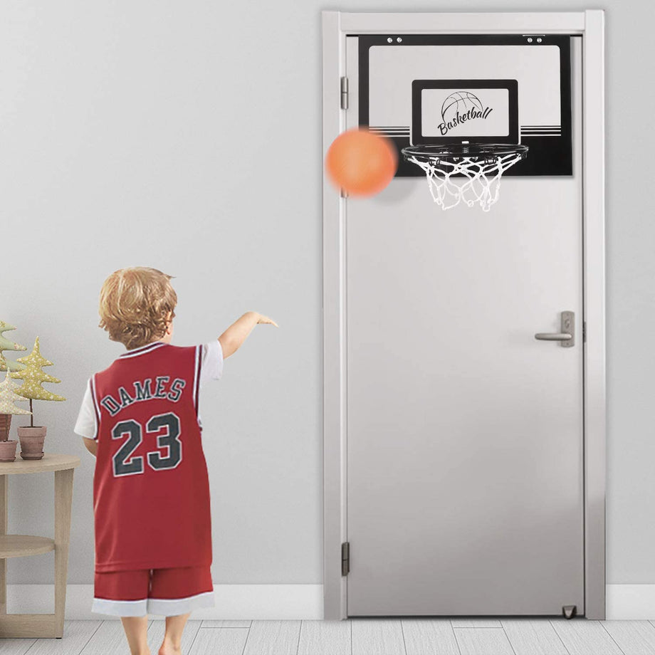 Dripex Mini Indoor Basketball Hoop Play Set for kids Wall Mounted Basketball Board with Ball and Pump