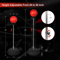 Punching Bag with Stand Freestanding Boxing Bag, Dprodo Adjustable Speed Reflex Training Bag for Adults Kids Plus Boxing Gloves, Workout Punch Set for Home Gym