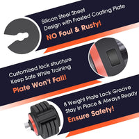 Dripex 10-level Adjustable Dumbbells Fast Adjust Weight by Turning Handle for Full Body Workout Fitness