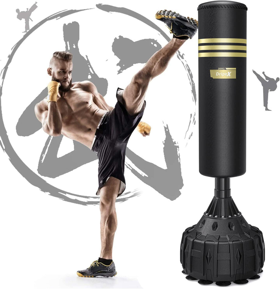 Dripex Freestanding Punching Bag Boxing Partner Boxing Trainer Heavy Duty Punch Bag with Suction Base