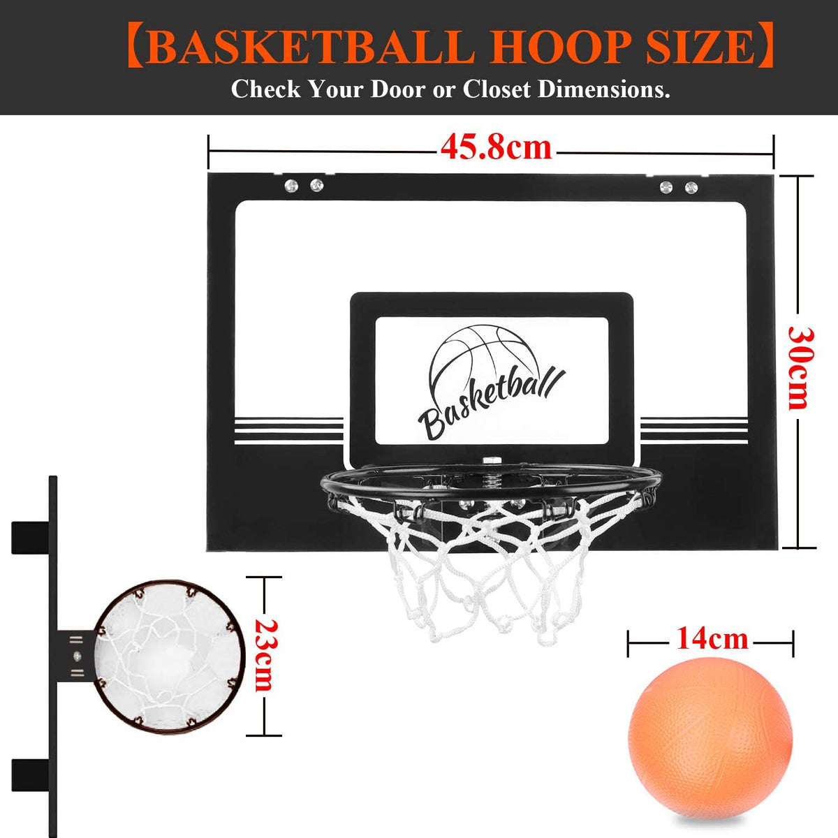 Dripex Mini Indoor Basketball Hoop Play Set for kids Wall Mounted Bask