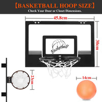 Dripex Mini Indoor Basketball Hoop Play Set for kids Wall Mounted Basketball Board with Ball and Pump