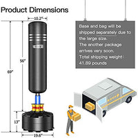 Dripex 69''Adult Free Standing Boxing Punch Bag with Boxing Gloves, Heavy Duty Punching Bag Stand with Suction Cup Base
