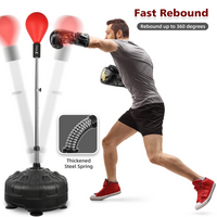 Dripex Speed Punch Ball with Adjustable Height Stand, Punching Bag with Boxing Gloves - Great for Boxing Equipment, MMA Training, Stress Fitness & Relief for Adults, Teens & Kids