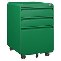 Dripex 3 Drawer Lockable Filing Cabinet, Metal Mobile File Cabinet on Wheels, Under Desk Office Storage for A4, Letter & Legal Files, Anti-Tilt, Pre-Assembled Body