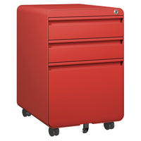 Dripex 3 Drawer Lockable Filing Cabinet, Metal Mobile File Cabinet on Wheels, Under Desk Office Storage for A4, Letter & Legal Files, Anti-Tilt, Pre-Assembled Body