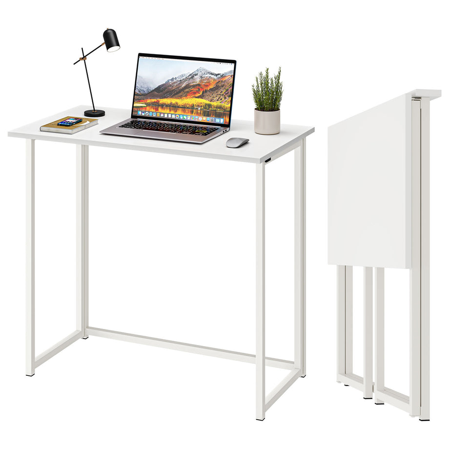 Dripex Compact Folding Desk No Assembly Required Computer Desk Folding Hobby Craft Table