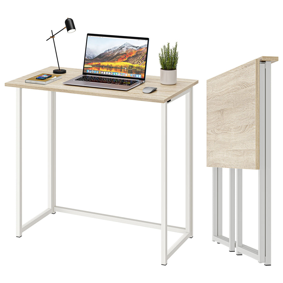 Dripex Compact Folding Desk No Assembly Required Computer Desk Folding Hobby Craft Table
