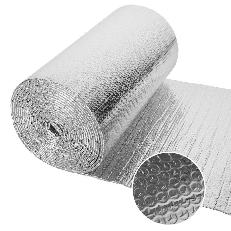 Dripex Double Aluminium Bubble Foil Insulation Loft Wall Boat Loft Caravan Home Wall Shed