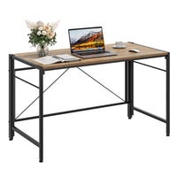 Dripex 110 x 50cm Folding Desk Foldable Computer Desk, Space-Saving Writing Table with Metal Frame, Home Office Workstation for Study, Bedroom and Gaming, Easy Assembly