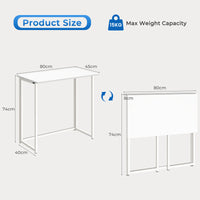 Dripex Compact Folding Desk No Assembly Required Computer Desk Folding Hobby Craft Table