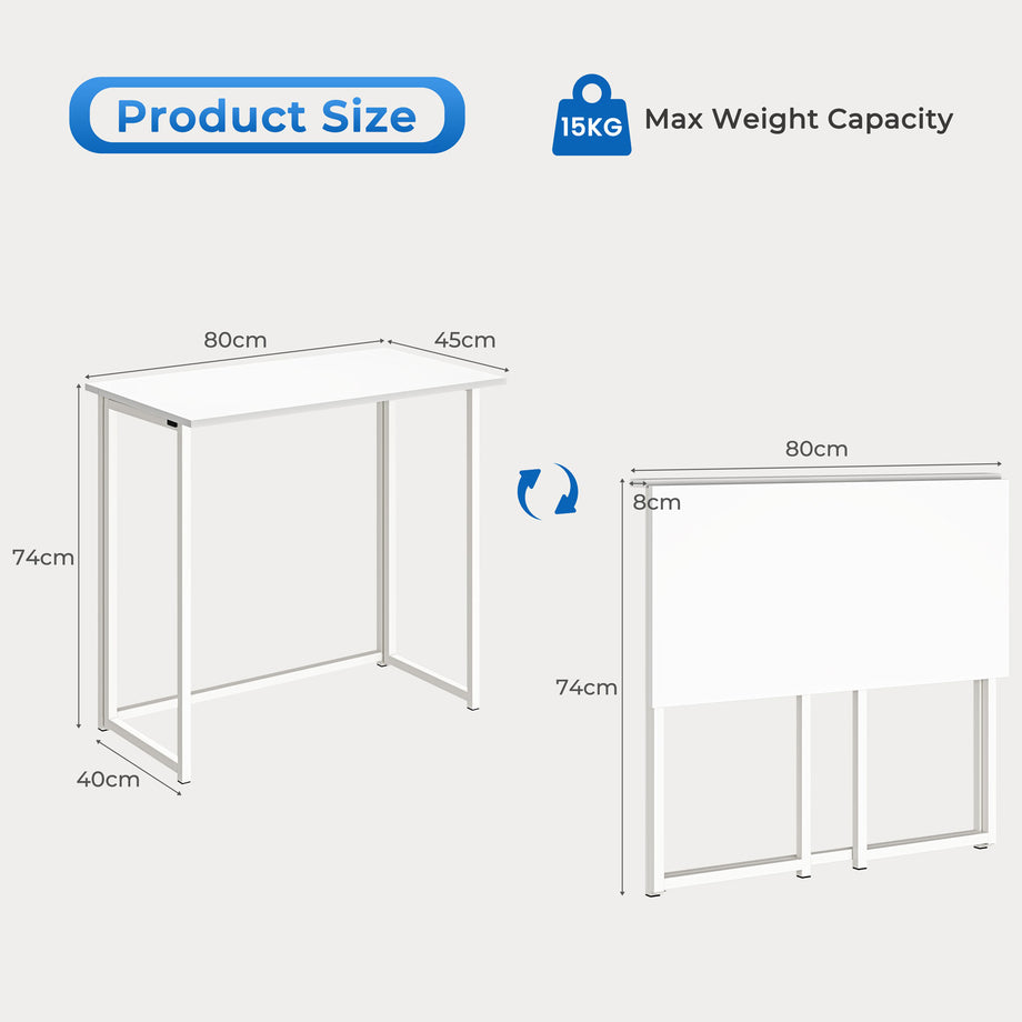 Dripex Compact Folding Desk No Assembly Required Computer Desk Folding Hobby Craft Table