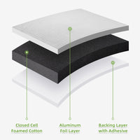 Dripex Self Adhesive Aluminium Foil Insulation Roll Thermal Insulation, Sound Deadening, Heat Reflective & Vapour Barrier, Fire & Moisture Resistant, Condensation Protection