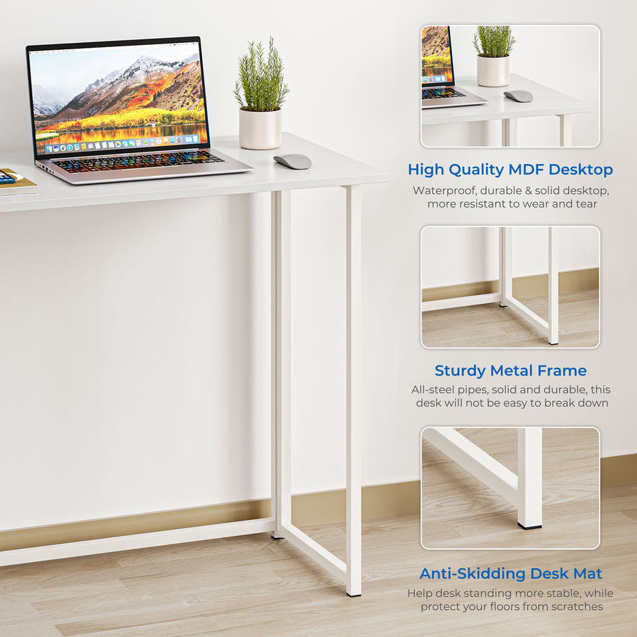 Dripex Compact Folding Desk No Assembly Required Computer Desk Folding Hobby Craft Table