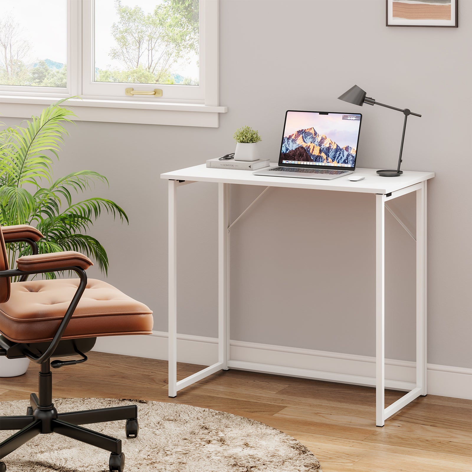 Folding Desk Foldable Small Computer Desk Writing Table Small Place Easy Assembly