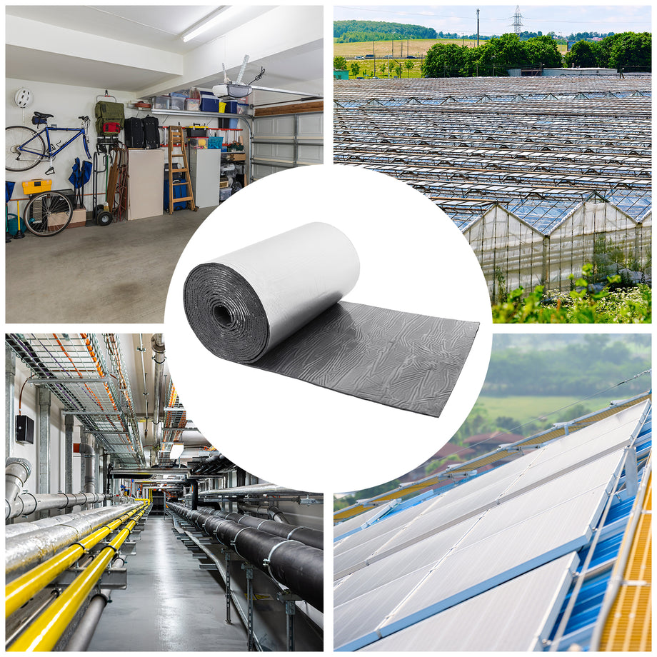 Dripex Self Adhesive Aluminium Foil Insulation Roll Thermal Insulation, Sound Deadening, Heat Reflective & Vapour Barrier, Fire & Moisture Resistant, Condensation Protection