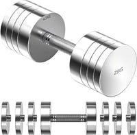 Dripex Steel Adjustable Dumbbells Set 25kg 50kg Dumbbells Pair Hand Weights with Foam Handle for Men Women Home Gym Fitness Dumbbell Training