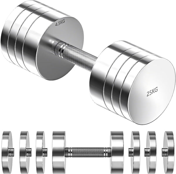 Dripex Steel Adjustable Dumbbells Set 25kg 50kg Dumbbells Pair Hand Weights with Foam Handle for Men Women Home Gym Fitness Dumbbell Training