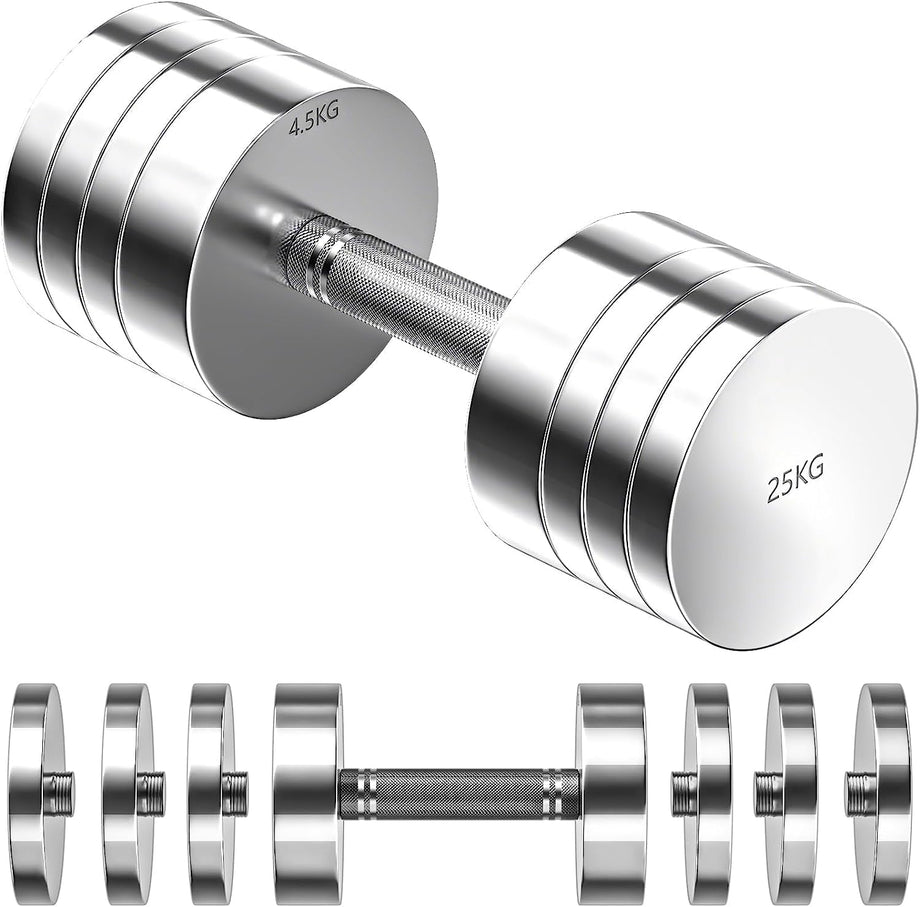 Dripex Steel Adjustable Dumbbells Set 25kg 50kg Dumbbells Pair Hand Weights with Foam Handle for Men Women Home Gym Fitness Dumbbell Training