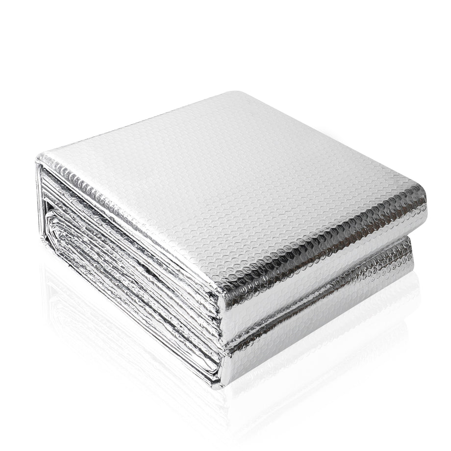 Dripex Radiator Reflector Foil Double Aluminium Bubble Insulation with Adhesive Pads Energy Saving Heat Reflector for Home Loft Caravan Boat