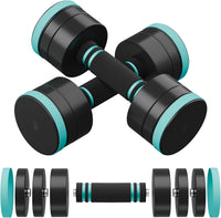 Dripex Steel Adjustable Dumbbells Set 2.5kg 5kg 7.5kg 10kg 15kg 25kg Dumbbells Pair Hand Weights with Foam Handle for Men Women Home Gym Fitness Dumbbell Training