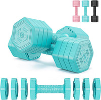Dripex Women Weights Dumbbells Set 2.5kg 5kg 7.5kg Adjustable Dumbbell Pair | Weight Set for Women Men 4-in-1, Anti-Roll Design, Sold as a Pair, Non-Slip Handle, Home Gym Workout