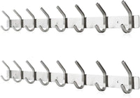 Dripex Coat Hook Rack Wall Mounted 304 Stainless Steel Hanger Heavy Duty Clothes Hat Holder (6 Hooks/8 Hooks)