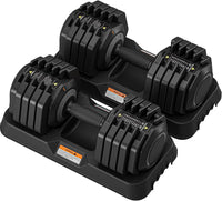 Dripex Adjustable Dumbbells 55lbs Dumbbell Weights Pair for Men | Quick-Adjust Non-Slip Handle, Fast Weight Set for Saving Place, Home Gym Fitness Training, Safety Locking Mechanism