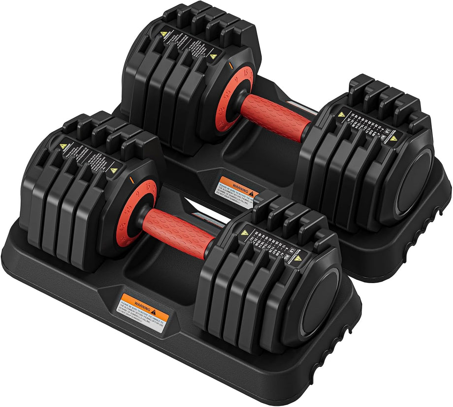Dripex Adjustable Dumbbells 55lbs Dumbbell Weights Pair for Men | Quick-Adjust Non-Slip Handle, Fast Weight Set for Saving Place, Home Gym Fitness Training, Safety Locking Mechanism