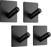 Dripex Self Adhesive Hooks - Set of 2/4/6, Stainless Steel - Strong Sticky Hooks for Hanging Towels, Bathroom Towel Hooks, Tea Towel Hooks, Stick on Hooks