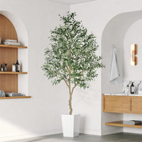 YOLEO 4FT/5FT/6FT/7FT Artificial Olive Tree Faux Silk Olive Plant for Home Office Decor Indoor Lifelike Fake Tree