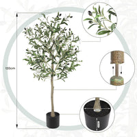 YOLEO 4FT/5FT/6FT/7FT Artificial Olive Tree Faux Silk Olive Plant for Home Office Decor Indoor Lifelike Fake Tree