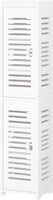 Dripex 7 Tier Tall Bathroom Floor Cabinet, 20W x 20D x 118H cm, Slim White Storage Cabinet with Door, Narrow Free Standing Cupboards Adjustable Shelves for Bathroom or Bedroom