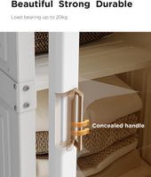 Dripex Portable Wardrobe Closet Storage Organizer Transparent Door Panels, Plastic Wardrobe with Magnetic Door, Suitable for Living Room, Bedroom, Easy Assembly