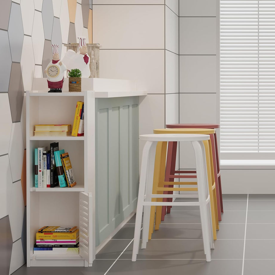Dripex 3 Tier Bathroom Storage Cabinet White, 25W x 22D x 80H cm Waterproof Dustproof design, Compact Space-saving Size, Tool-free Disassembly, Free Standing