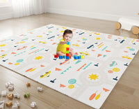 Dripex Baby Play Mat, 197 × 177 × 1cm Foldable Foam Playmat for Floor, Soft Waterproof Reversible Floor Crawling Mat for Babies Toddlers Infants Kids, Indoor Outdoor Use