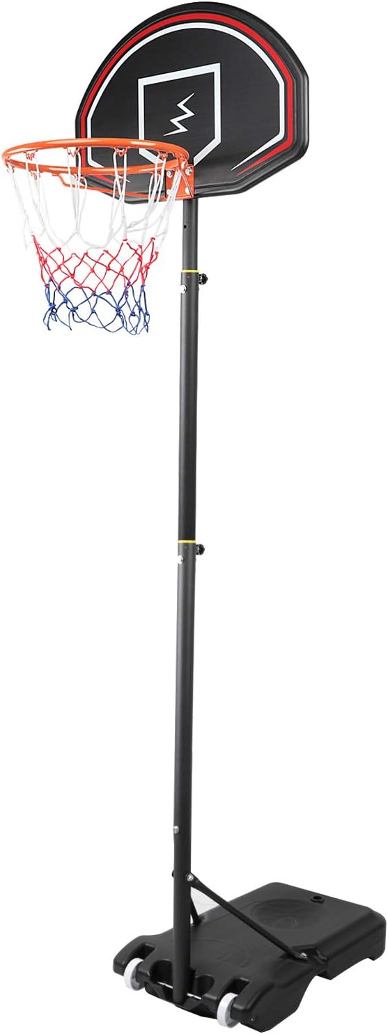 Professional Basketball Hoop Height Adjustable Portable Outdoor Free Standing Basketball Stand Net Set System 1.6m 2.1m Wheels
