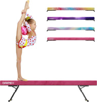 Dripex Adjustable Gymnastic Balance Beam 244cm, Kids Training Equipment | Height Adjustable, Soft Material, Non-Slip, Comfortable, Stable, Safe, Ideal for Home Gym, Practice and Training