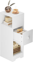 Dripex Slim Bedside Table, Bedside Cabinet with Drawer, Wooden End Table | 25D x 30W x 65H cm, 4 Tier, Nightstand, Sofa Side Table, Bedroom Side Table, Storage Drawer, Space Saving