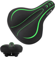 Dripex Gel Bike Seat - Comfort Universal Cycle Saddle Wide Cushion Pad Waterproof for Women & Men - Fits MTB/Road/Spinning Bikes