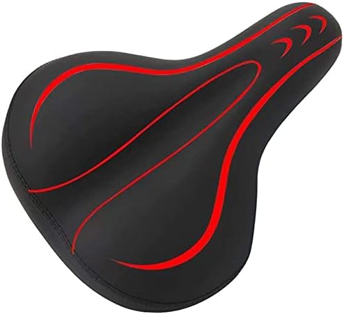 Dripex Gel Bike Seat - Comfort Universal Cycle Saddle Wide Cushion Pad Waterproof for Women & Men - Fits MTB/Road/Spinning Bikes