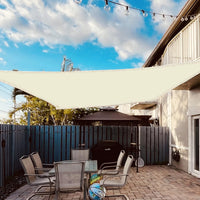 Dripex Sun Shade Sail Waterproof Rectangle Canopy, PES Polyester 95% UV Block Shade Cover Sunscreen with Free Rope for Patio Party Backyard Lawn Garden Outdoor Activities